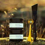 ANGAN Earth Mask Ritual — both mask jars with applicator brush