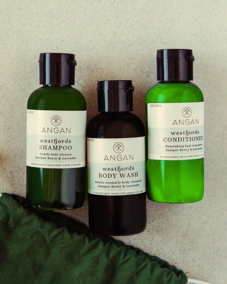 ANGAN Mini Travel Set — compact Icelandic skincare for travel