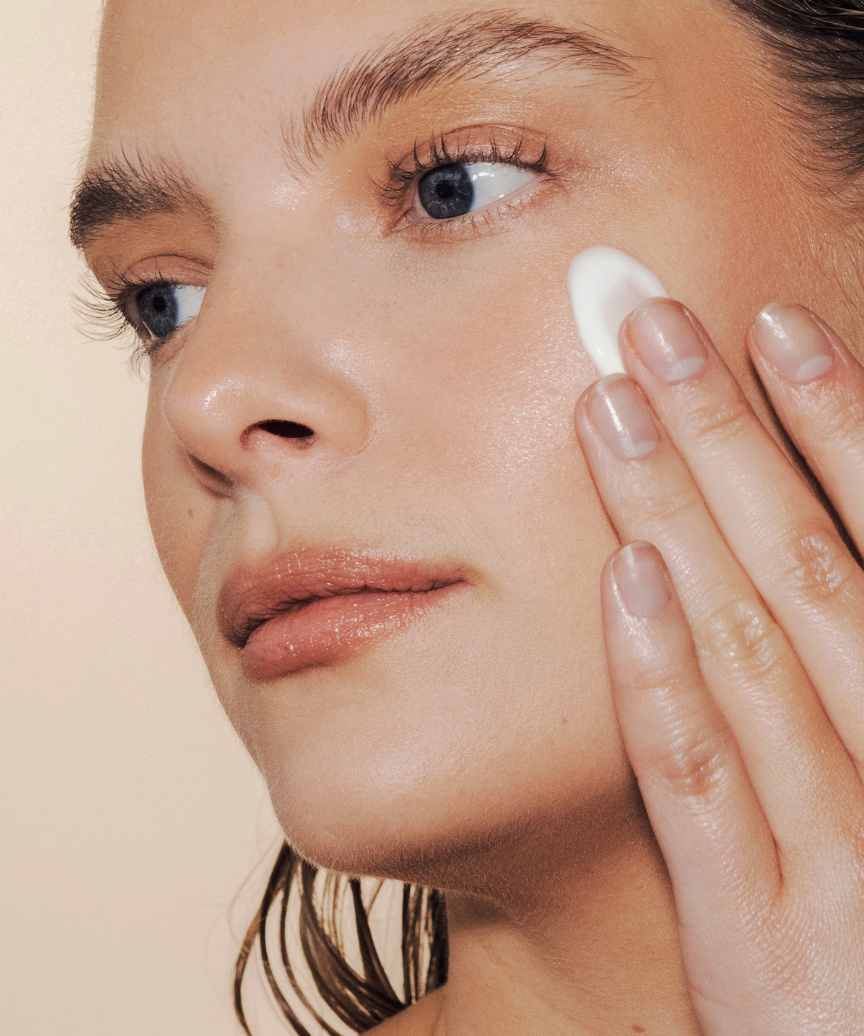 ANGAN Lupine Bloom Moisturizer — texture close-up, rich cream formula