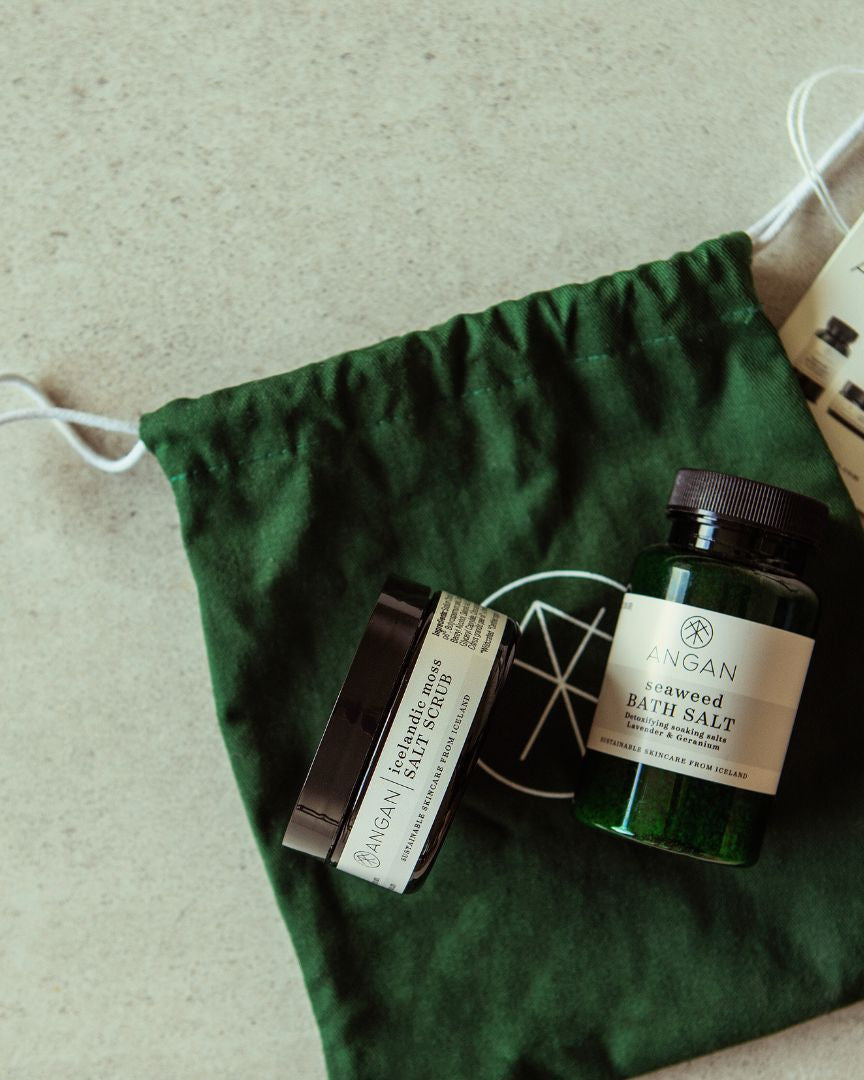ANGAN Mini Body Duo — bath salt and body oil minis