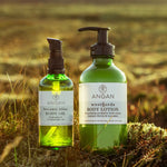 ANGAN Body Bliss Duo — body oil and scrub duo from Iceland