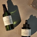 ANGAN Icelandic Glow Duo — face oil and cleanser lifestyle shot