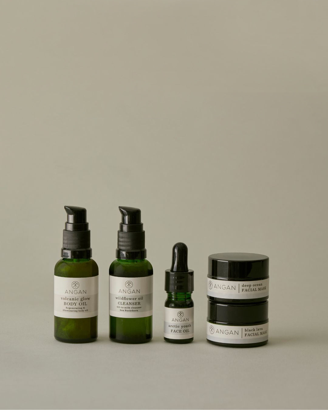 ANGAN Arctic Glow Travel Kit — complete travel skincare set from Iceland