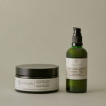 ANGAN Body Love Duo — Volcanic Glow Body Oil and Icelandic Moss Salt Scrub set