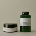 ANGAN Body Treat Duo — Icelandic Moss Salt Scrub and Seaweed Bath Salt gift set