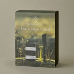 ANGAN Earth Mask Ritual — Black Lava and Deep Ocean face mask set with ritual brush