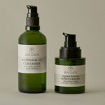 ANGAN Fresh Start Duo — Lupine Bloom Peptide Moisturizer and Wildflower Oil Cleanser