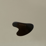 ANGAN Obsidian Gua Sha — volcanic obsidian stone facial massage tool from Iceland