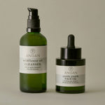 ANGAN Icelandic Glow Duo — Wildflower Oil Cleanser and Arctic Youth Face Oil
