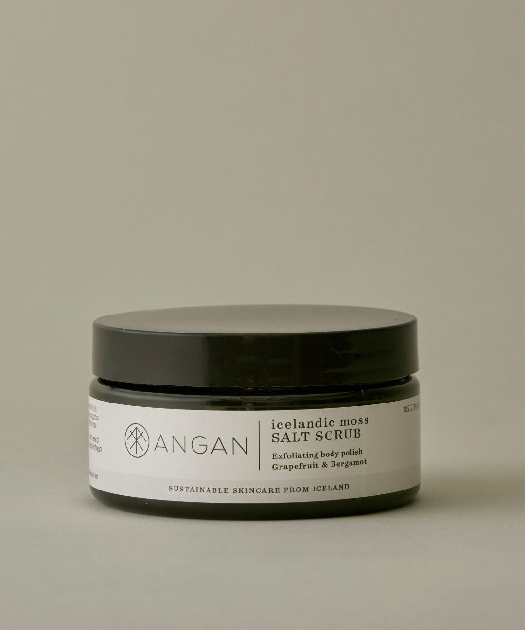 ANGAN Icelandic Moss Salt Scrub 300g — exfoliating body scrub with Arctic sea salt
