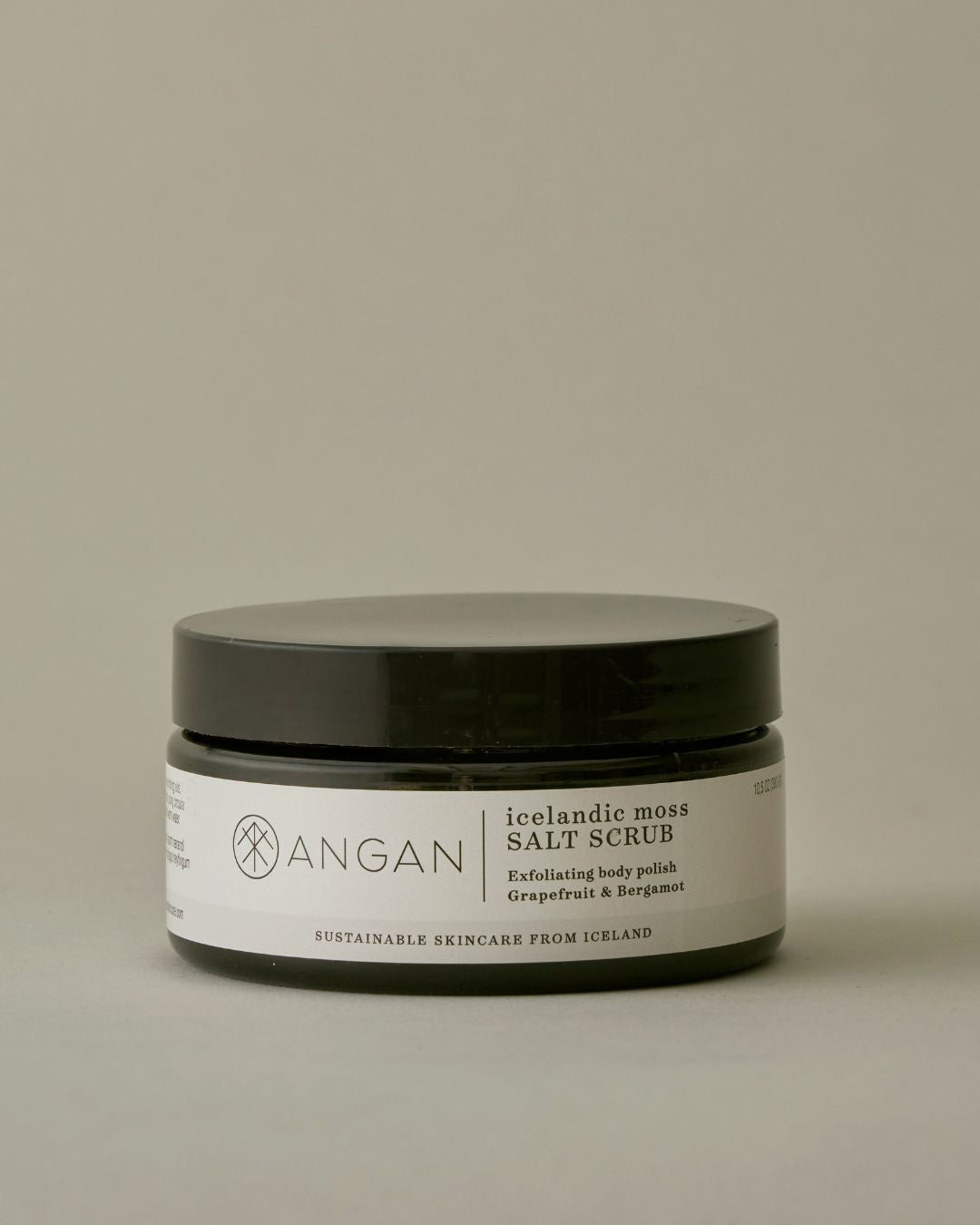 ANGAN Icelandic Moss Salt Scrub 300g — exfoliating body scrub with Arctic sea salt