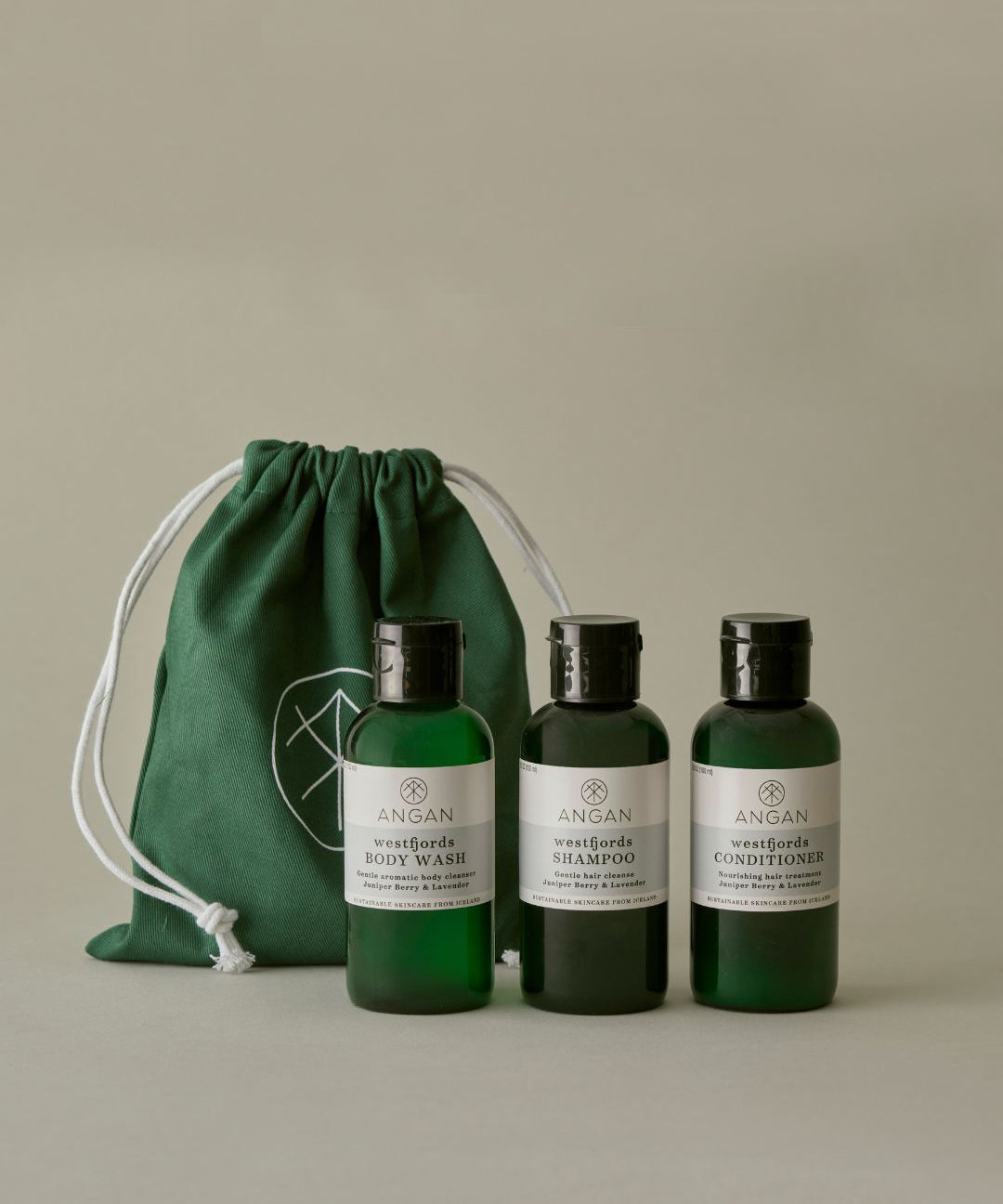 ANGAN Mini Travel Set — Westfjords haircare and body care travel minis