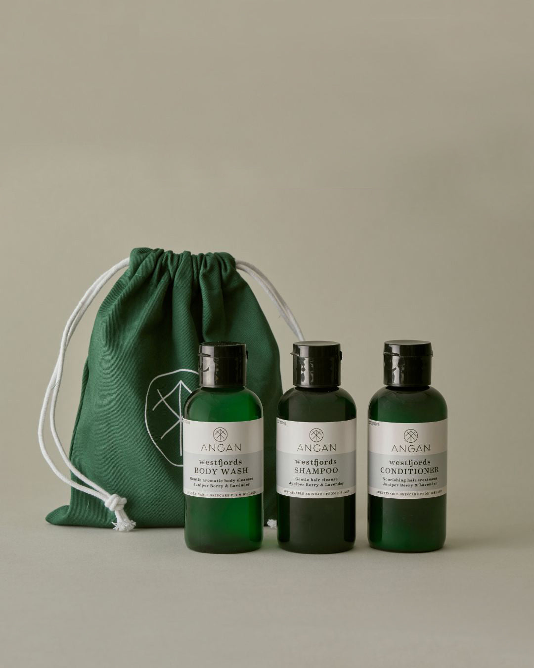 ANGAN Mini Travel Set — Westfjords haircare and body care travel minis