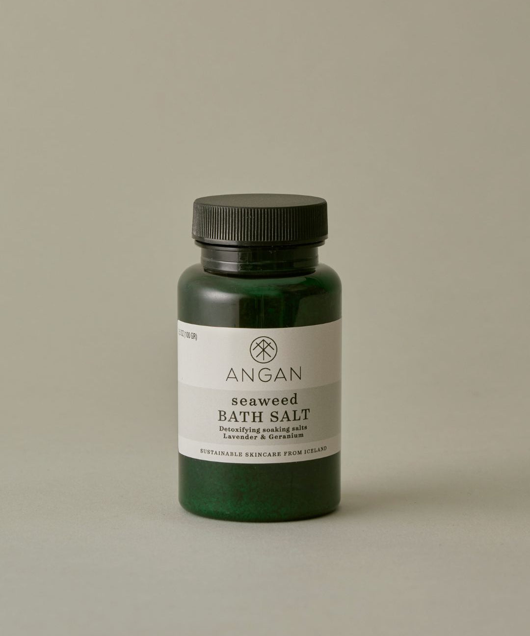 ANGAN Seaweed Bath Salt 100g — detoxifying mineral bath salts with Icelandic seaweed