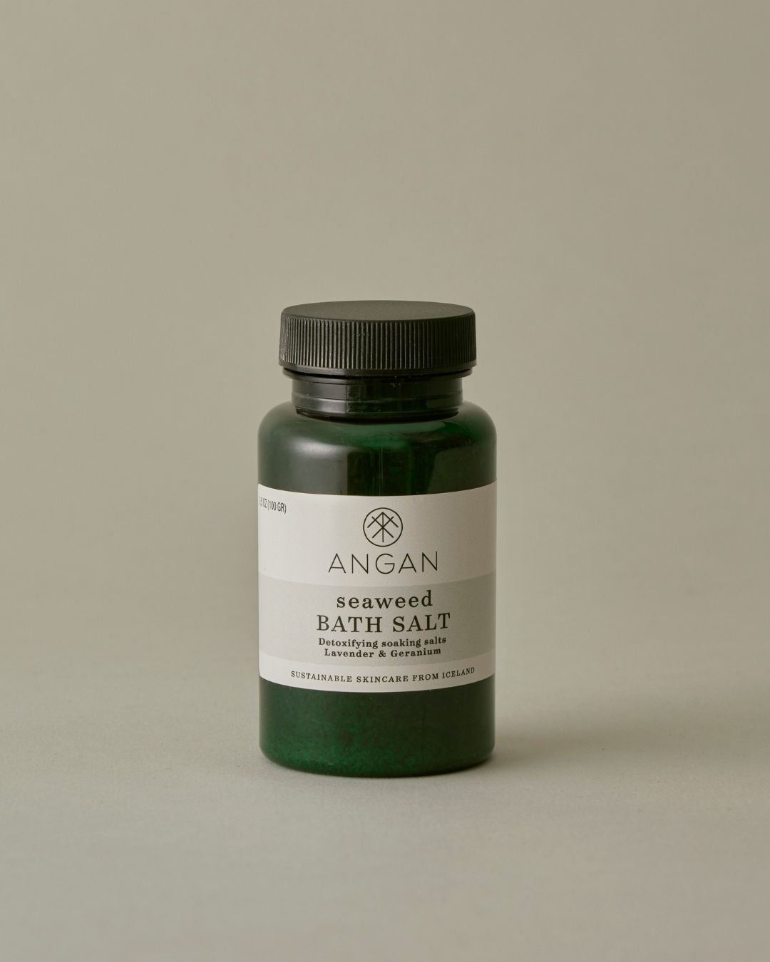 ANGAN Seaweed Bath Salt 100g — detoxifying mineral bath salts with Icelandic seaweed