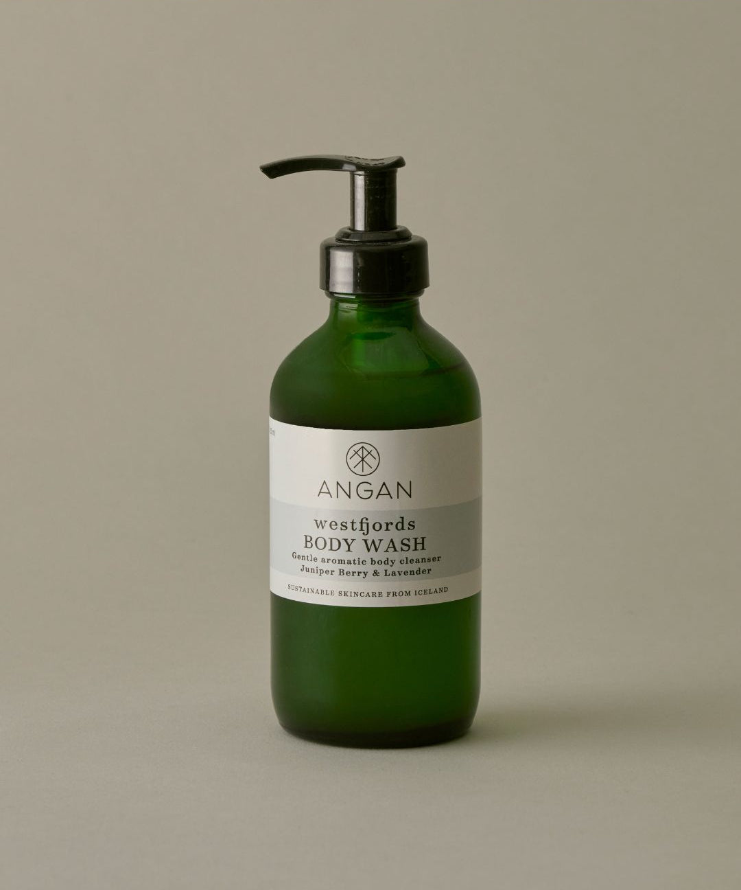 ANGAN Westfjords Body Wash 250ml — hydrating botanical body wash from Iceland