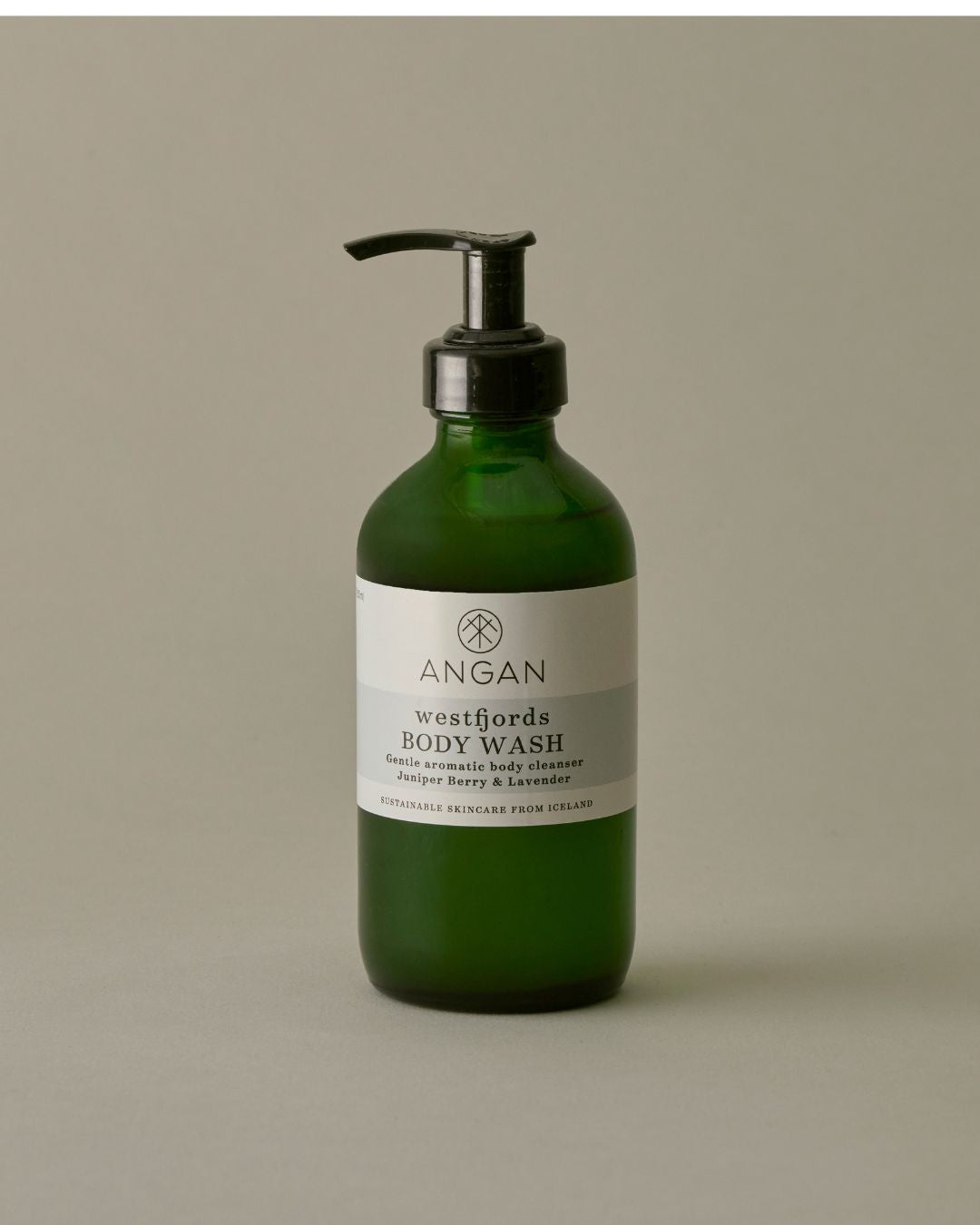 ANGAN Westfjords Body Wash 250ml — hydrating botanical body wash from Iceland