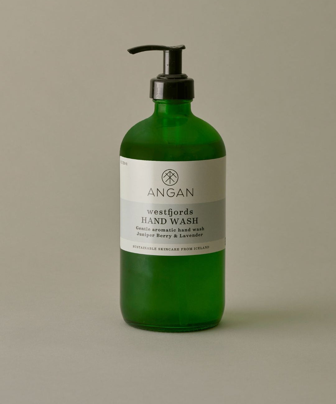 ANGAN Westfjords Hand Wash 500ml — gentle botanical hand wash made in Iceland