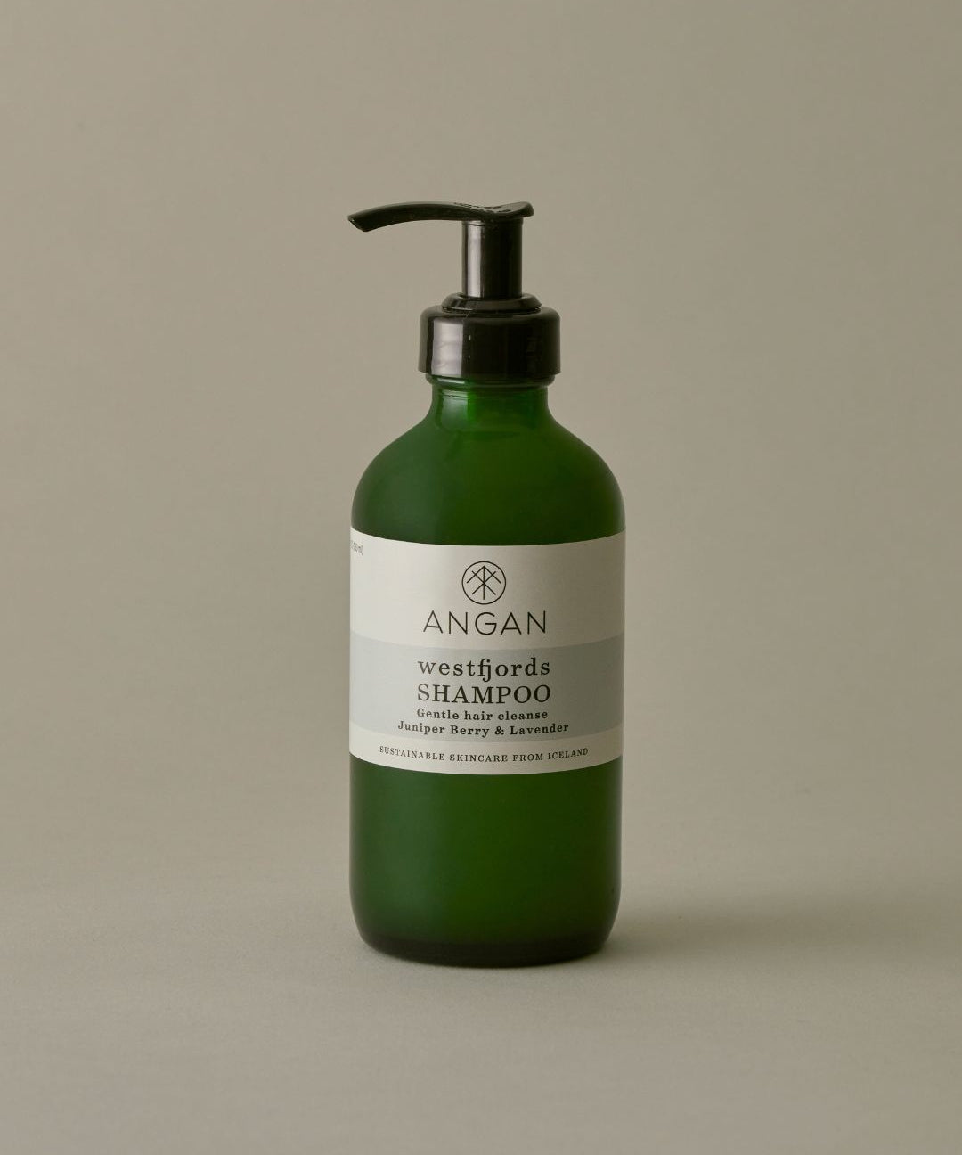 ANGAN Westfjords Shampoo 250ml — gentle botanical shampoo made in Iceland