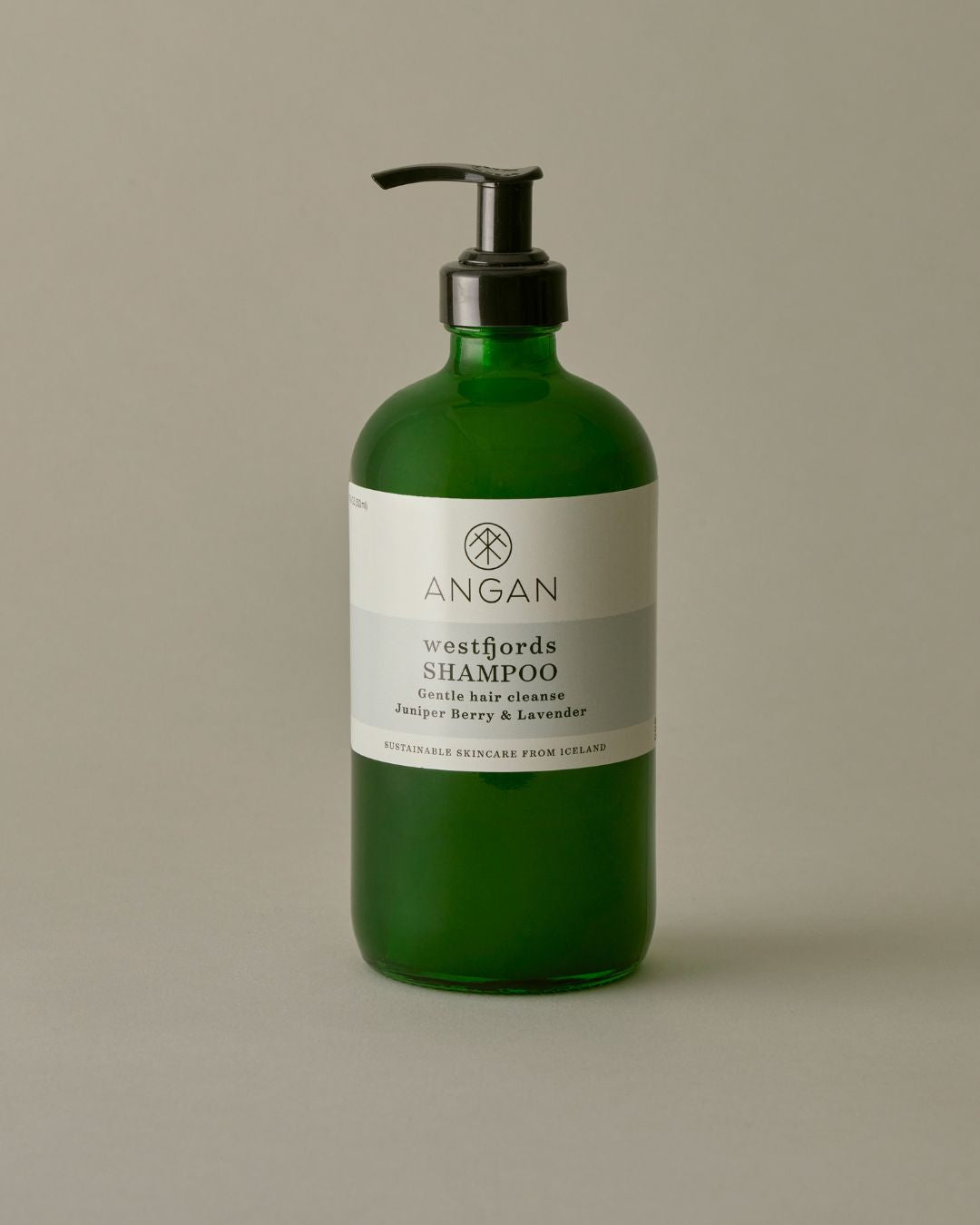ANGAN Westfjords Shampoo 500ml — gentle botanical shampoo made in Iceland