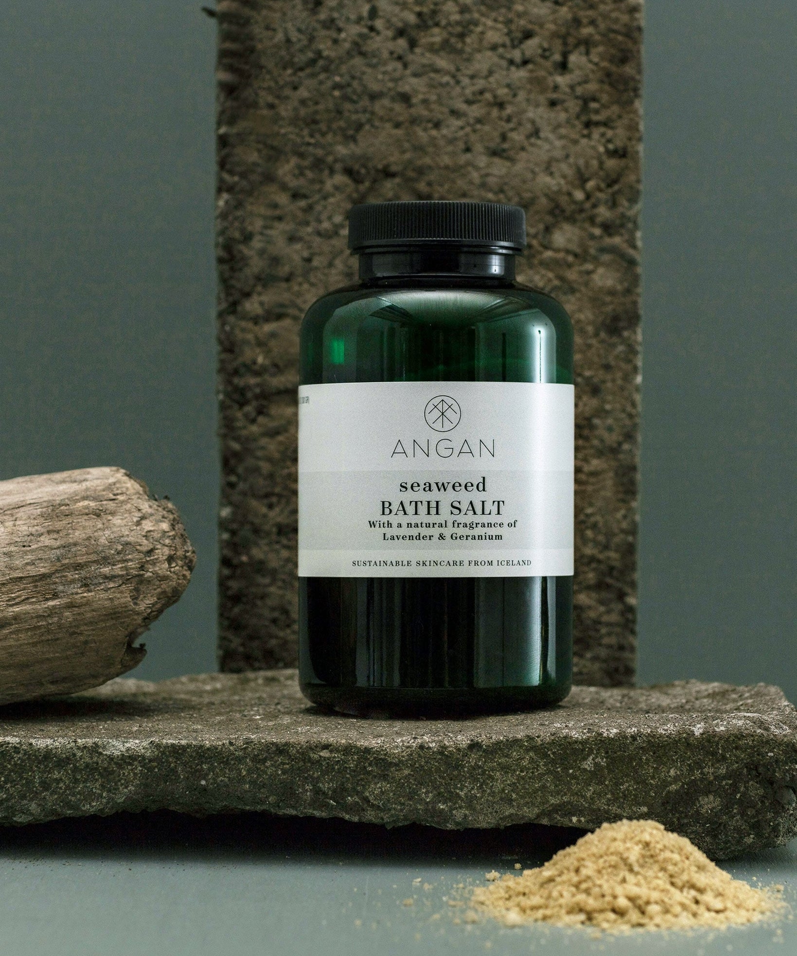 ANGAN Seaweed Bath Salt — detoxifying mineral soak with Icelandic seaweed