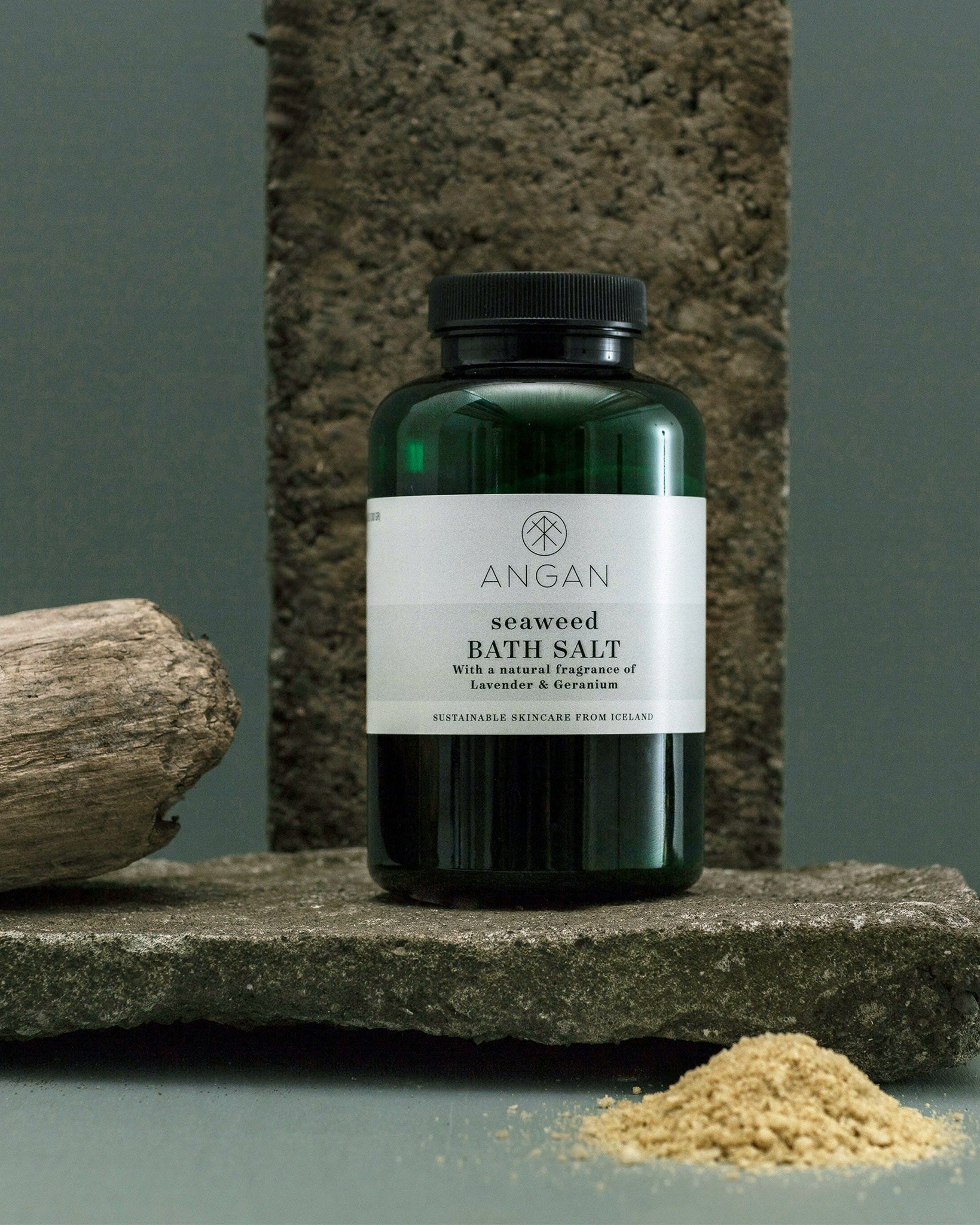 ANGAN Seaweed Bath Salt — detoxifying mineral soak with Icelandic seaweed