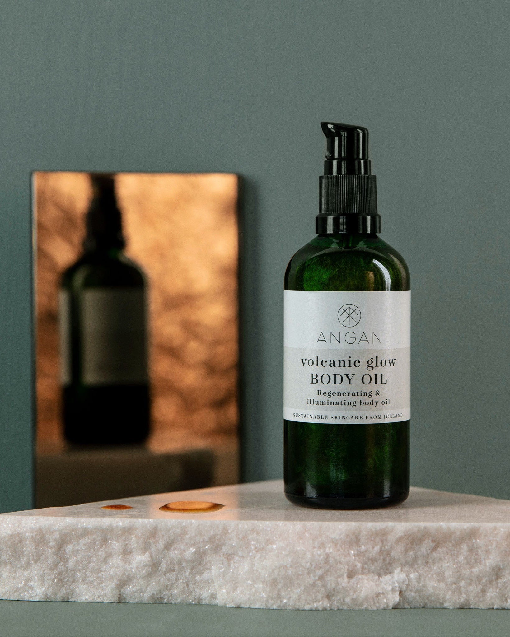 ANGAN Volcanic Glow Body Oil — available in multiple sizes
