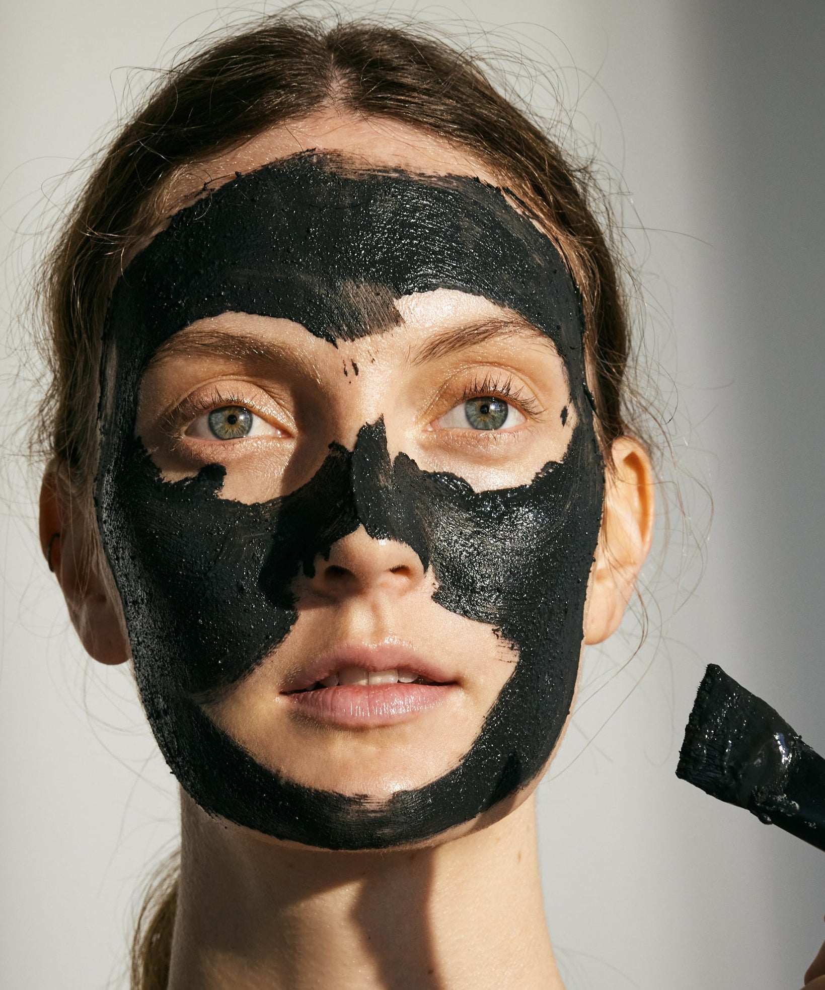 ANGAN Black Lava Face Mask texture — rich volcanic clay