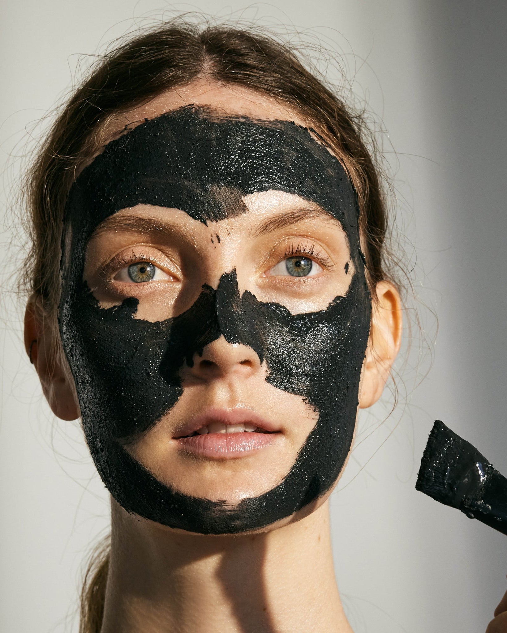 ANGAN Black Lava Face Mask texture — rich volcanic clay