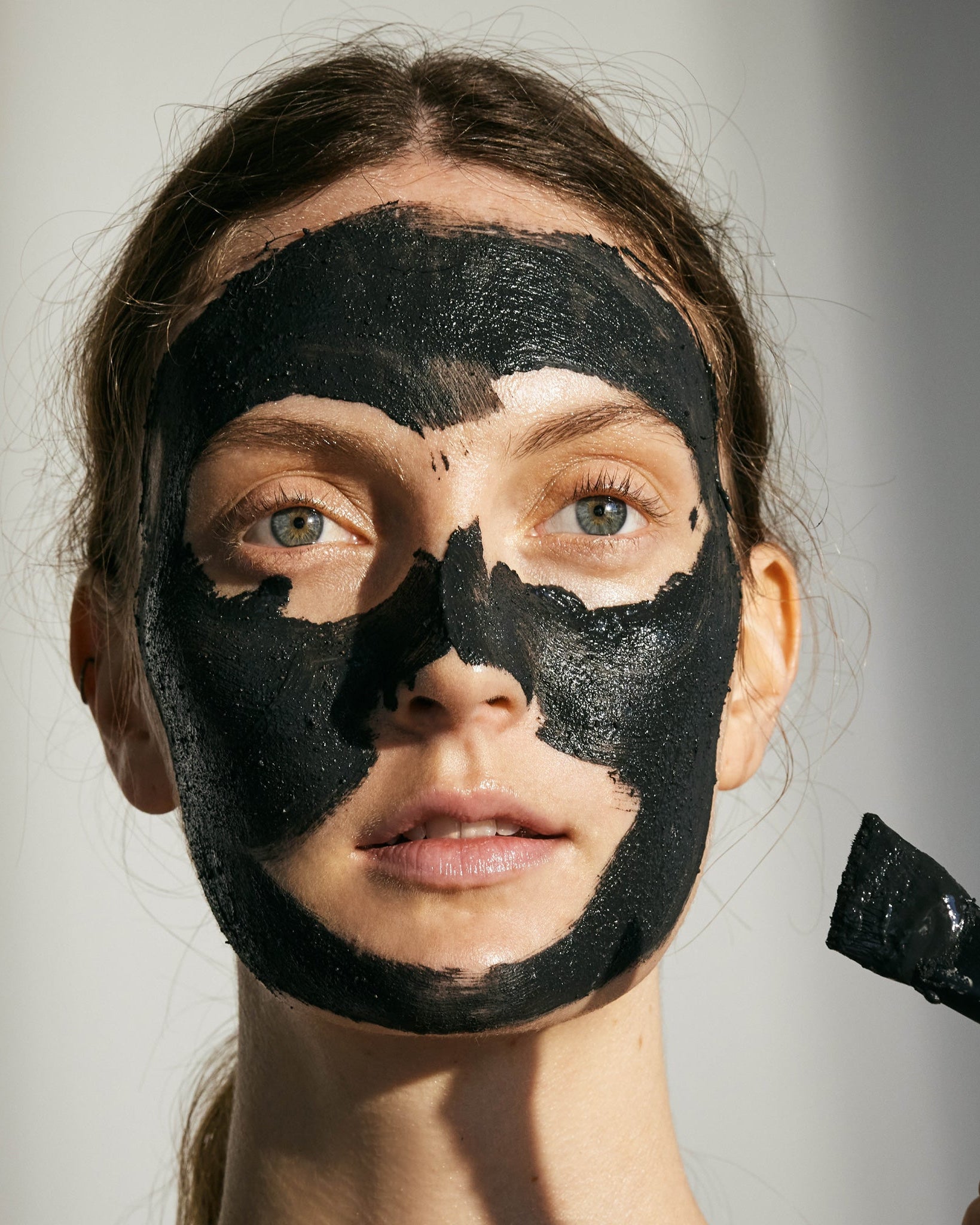 ANGAN Earth Mask Ritual — Black Lava Face Mask texture in set