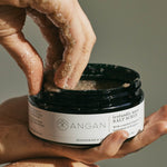 ANGAN Icelandic Moss Salt Scrub — exfoliating body scrub with Arctic sea salt