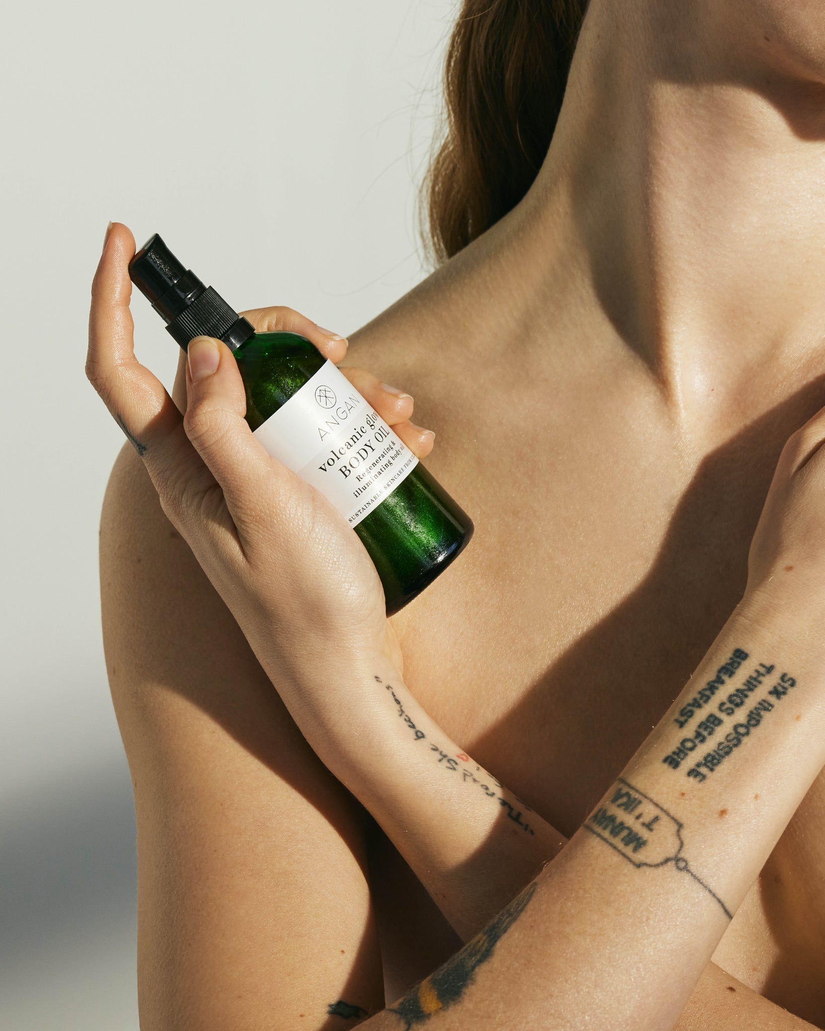 ANGAN Body Love Duo — body oil and salt scrub together