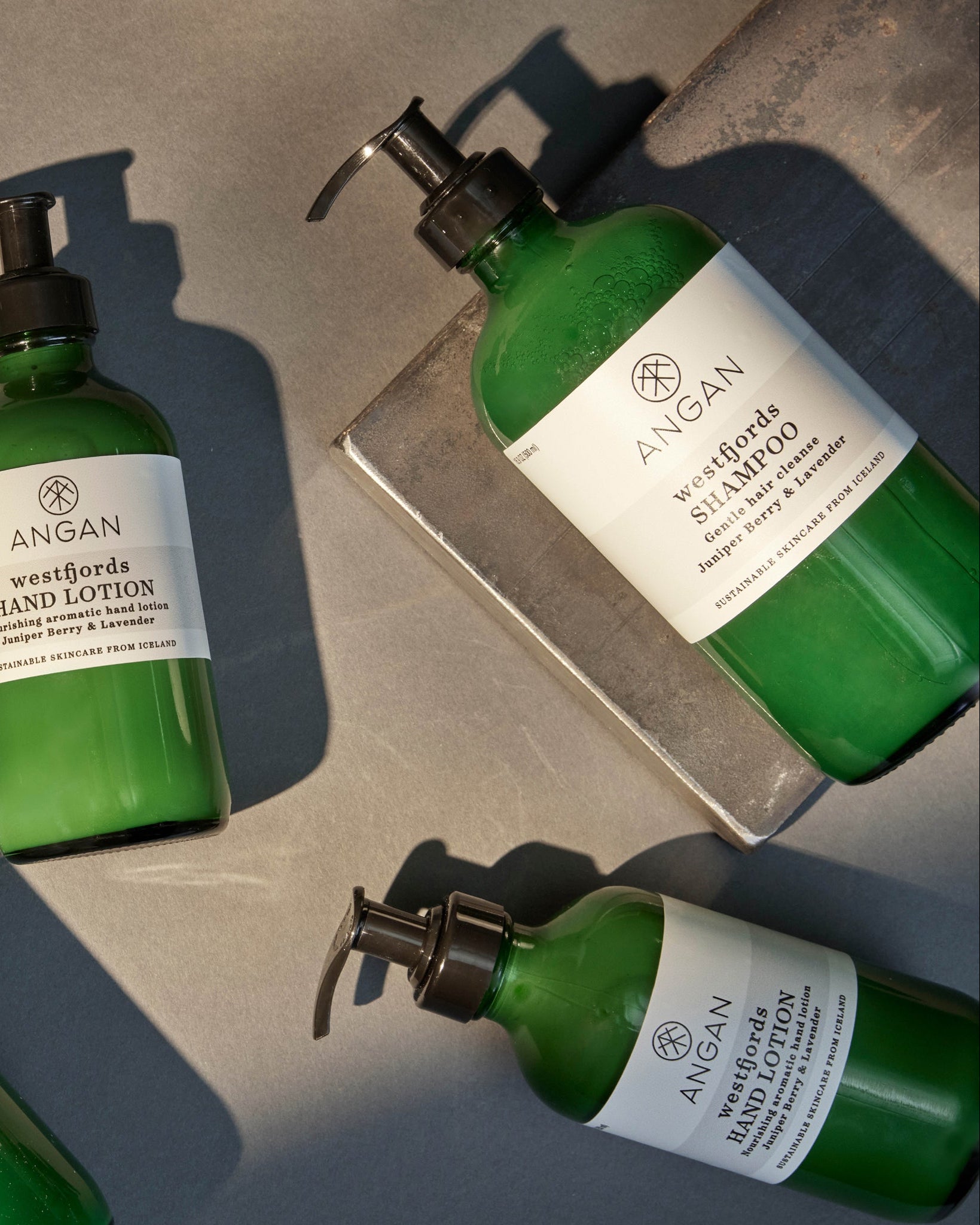 ANGAN Westfjords collection — full Westfjords body and hair care line